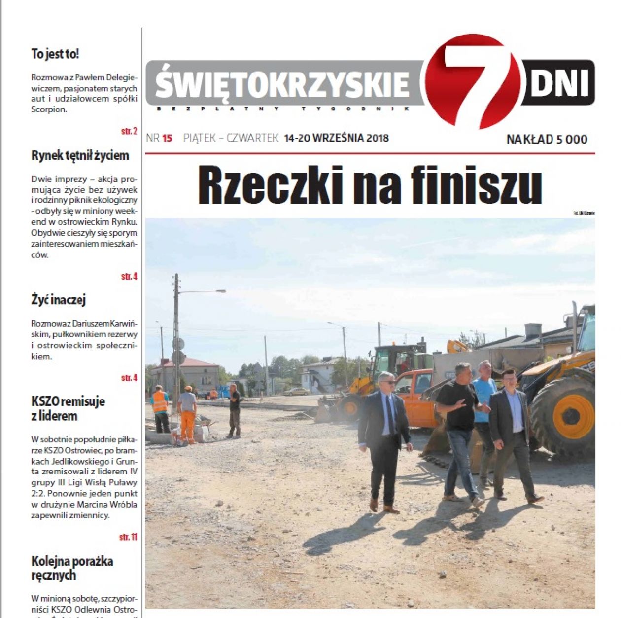 Tygodnik ŚWIĘTOKRZYSKIE 7 DNI nr 15 z 14.09.2018