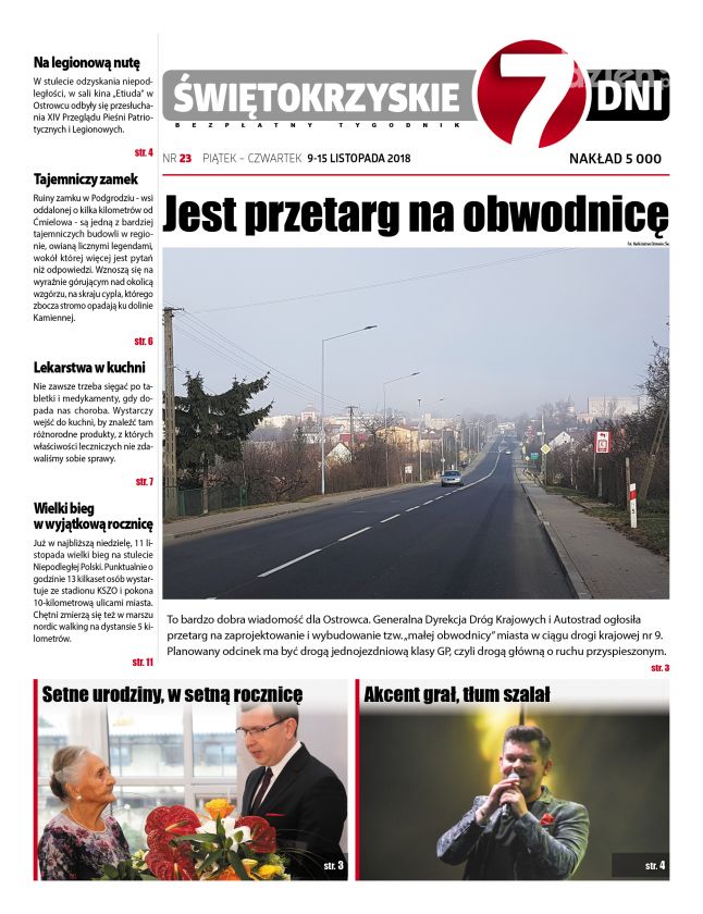 Tygodnik ŚWIĘTOKRZYSKIE 7 DNI nr 23 z 9.11.2018