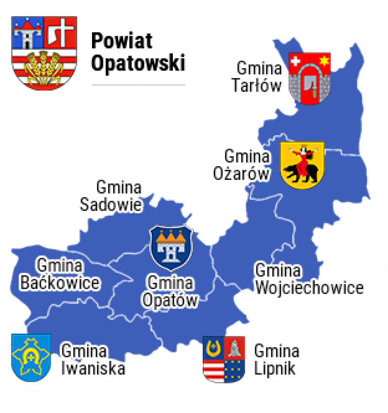 WYBORY 2018 - powiat opatowski podzielony