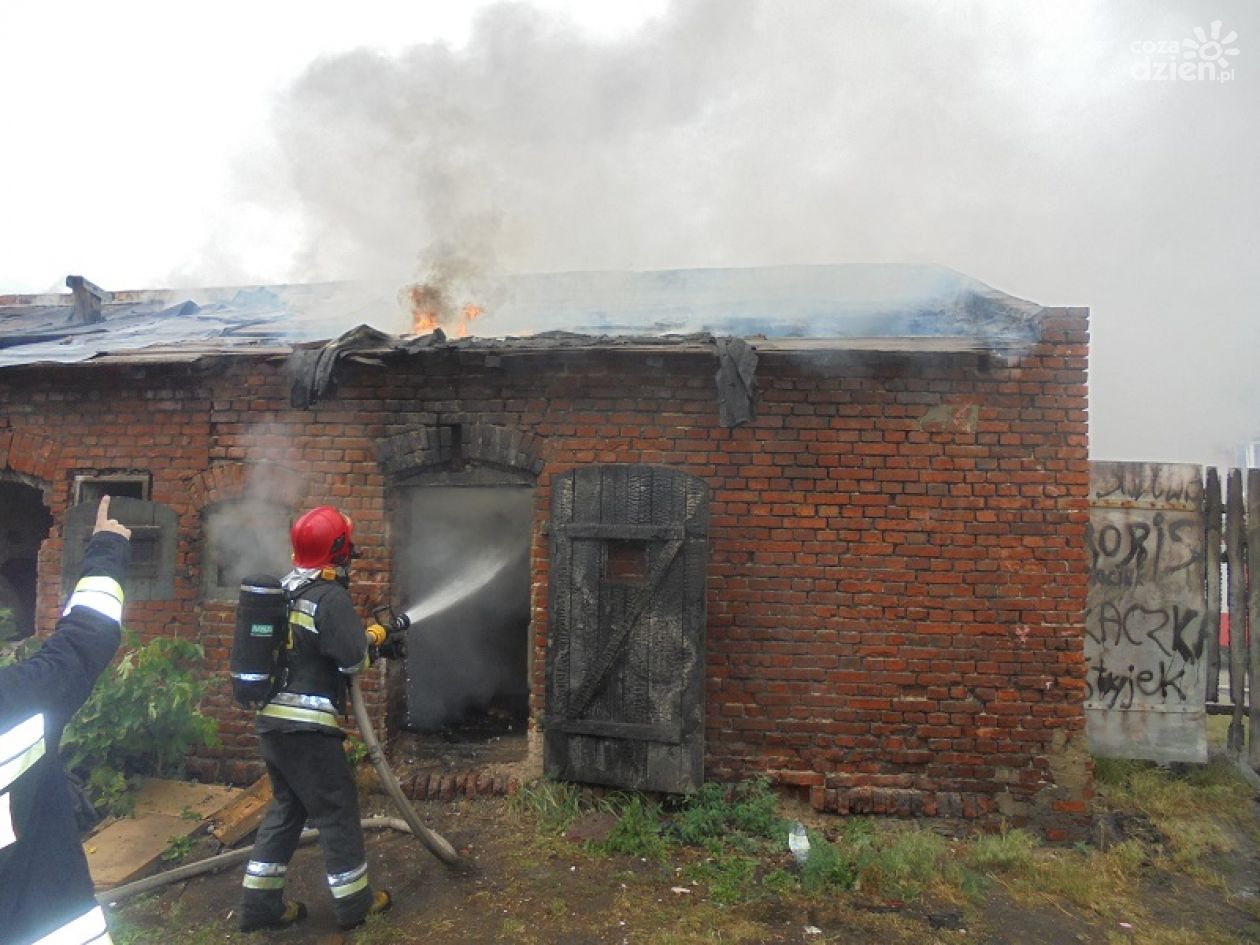 Pożar na Osadowej - płonął budynek gospodarczy