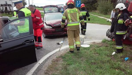 Stłuczka z udziałem ciągnika. Są utrudnienia w ruchu