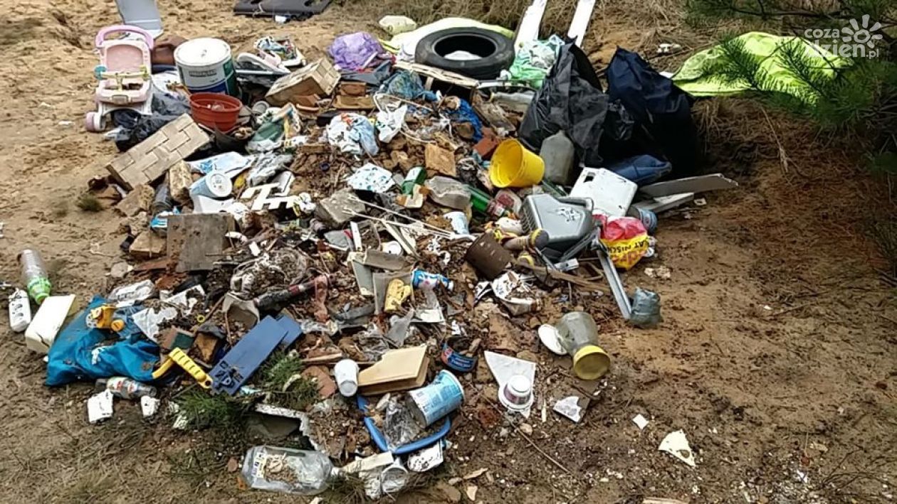 Dzikie wysypisko śmieci na Koszarach