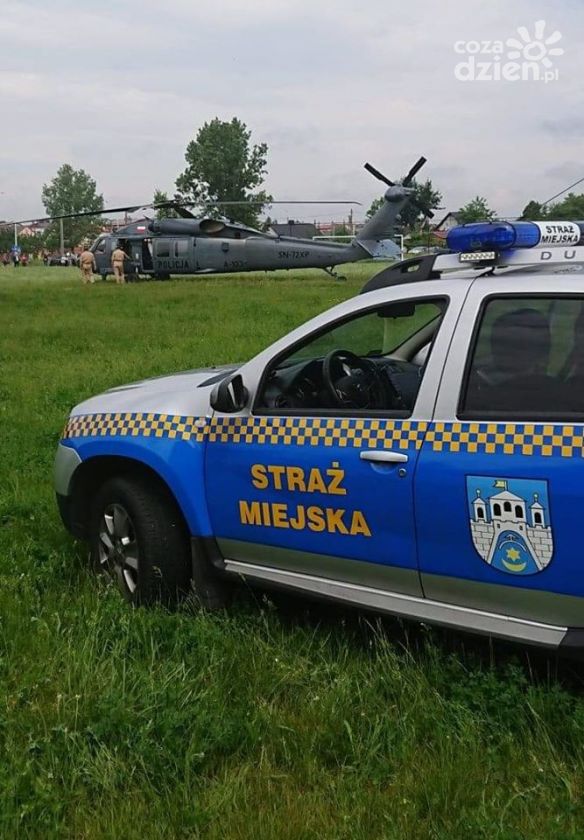 Akcja poszukiwawcza z udziałem policyjnego helikoptera 