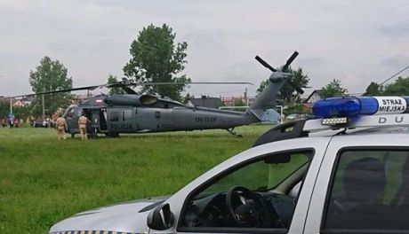 Akcja poszukiwawcza z udziałem policyjnego helikoptera