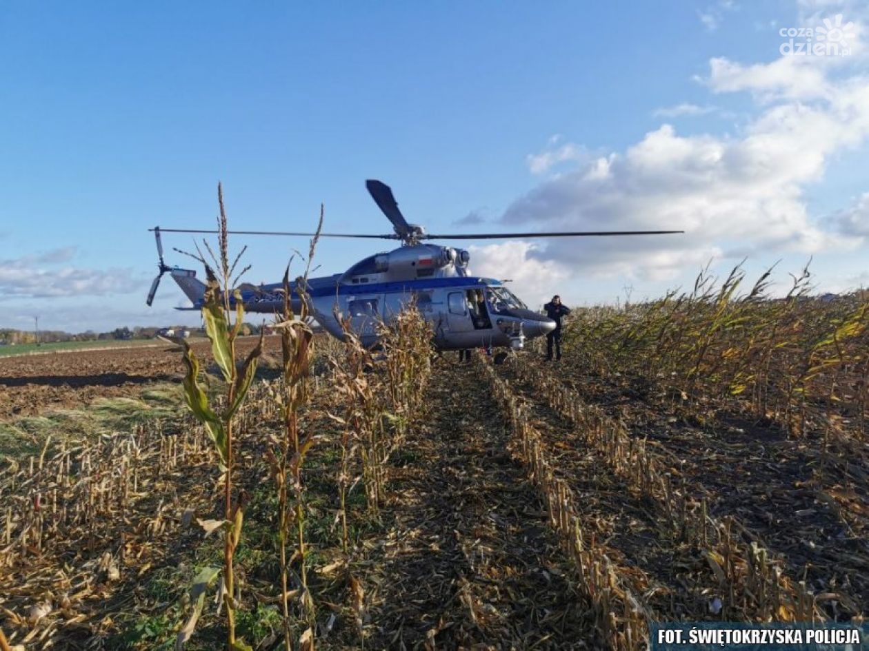 Szczęśliwy finał poszukiwań 77-latka. Pomógł policyjny śmigłowiec