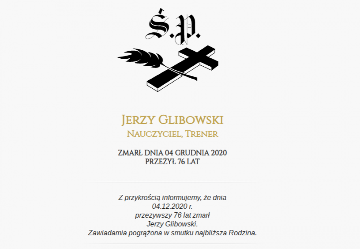 Dziś ostatnie pożegnanie Jerzego Glibowskiego