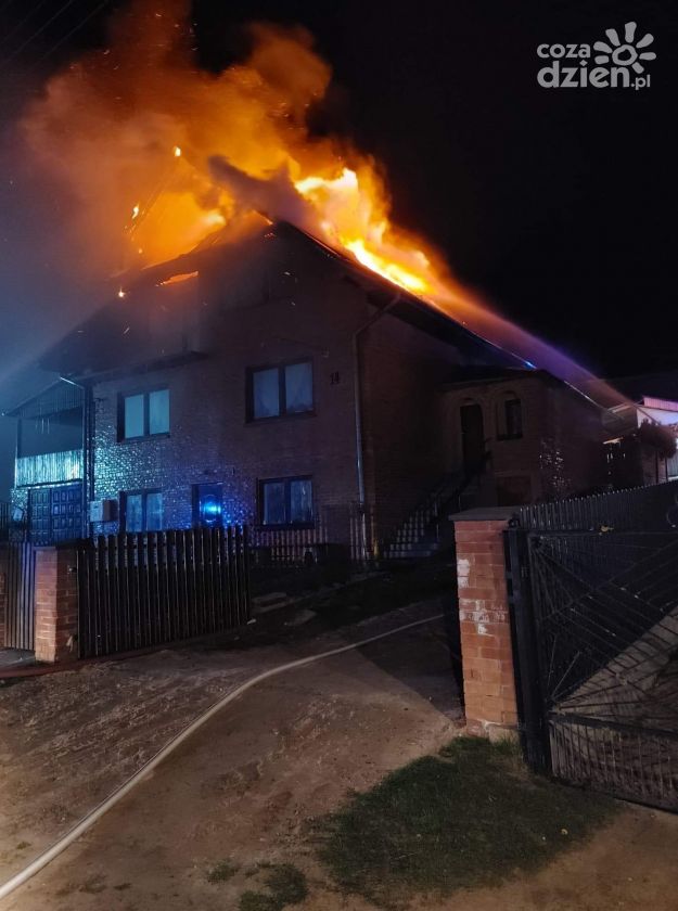 Pożar domu w gminie Bałtów