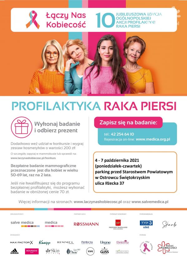 Bezpłatna mammografia dla mieszkanek powiatu ostrowieckiego