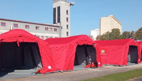 Nowe namioty na wyposażeniu ostrowieckiej straży pożarnej 