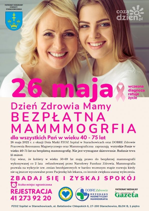 Starachowicki szpital zaprasza na bezpłatną mammografię