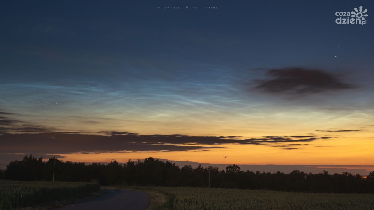 Obłoki Srebrzyste i czerwone duszki w regionie