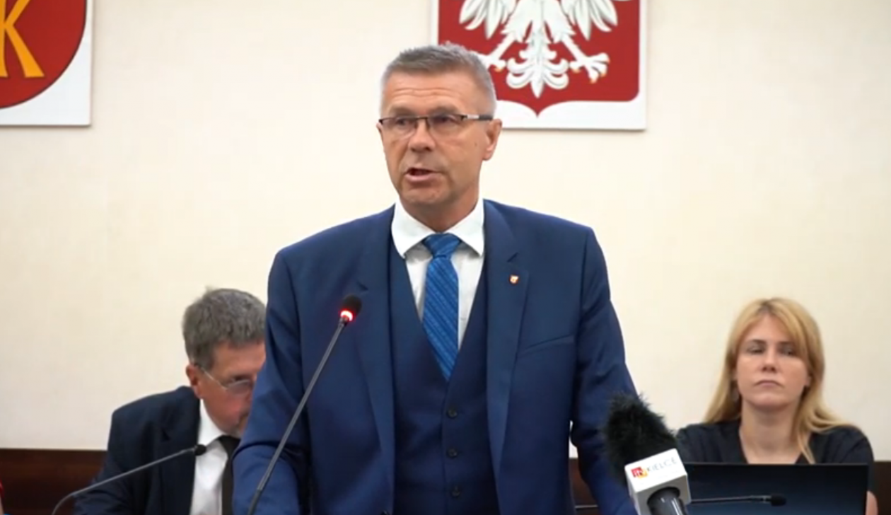Wystąpienie prezydenta Kielc, Bogdana Wenty, podczas sesji absolutoryjnej