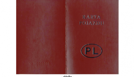 Bez kart pojazdu i nalepek rejestracyjnych