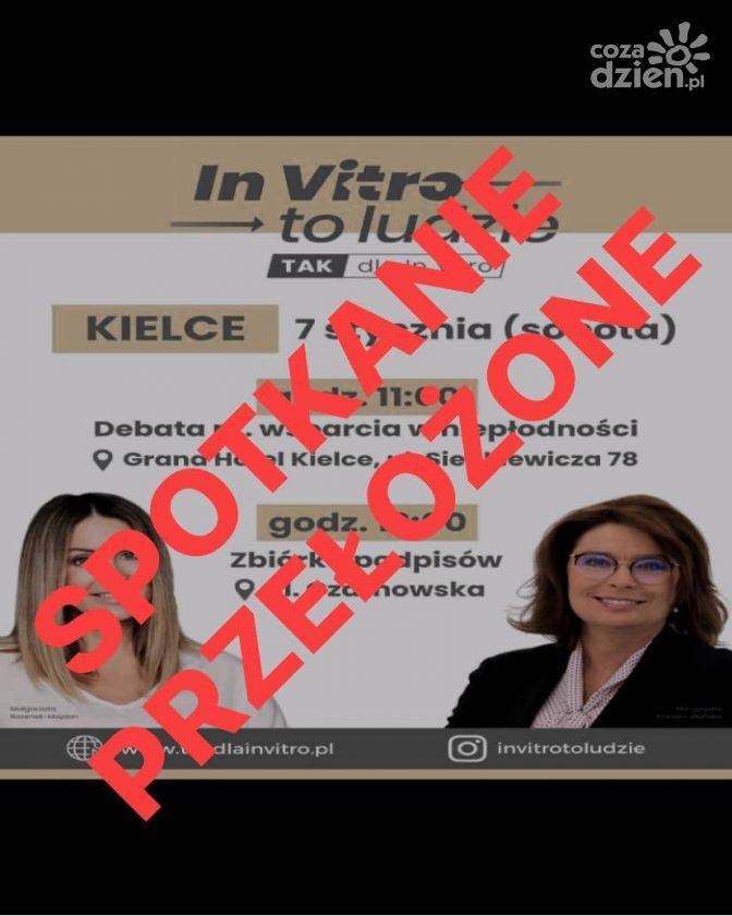 Kielecka debata o in vitro przełożona