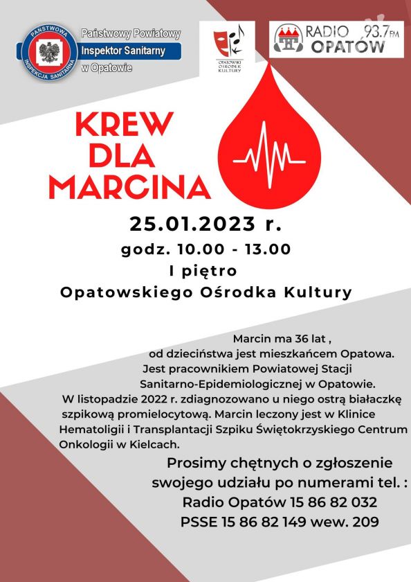 Oddaj krew, pomóż Marcinowi