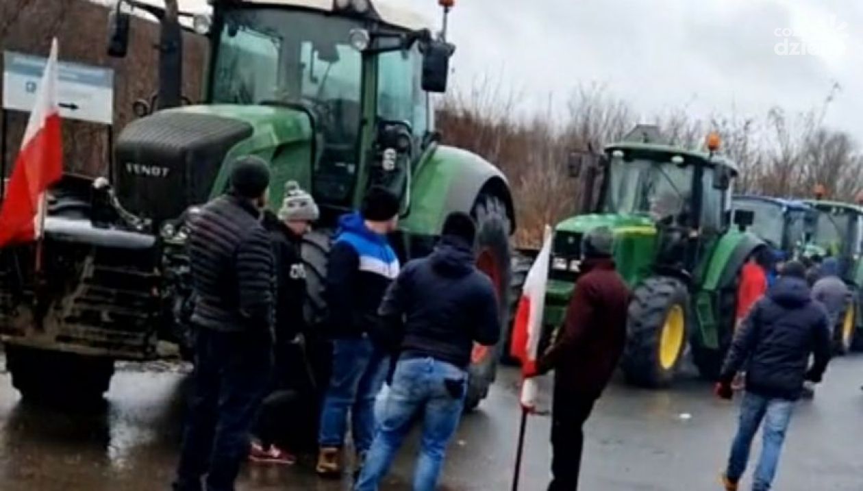 Świętokrzyscy rolnicy protestują przeciwko nielegalnemu  importowi zboża z Ukrainy