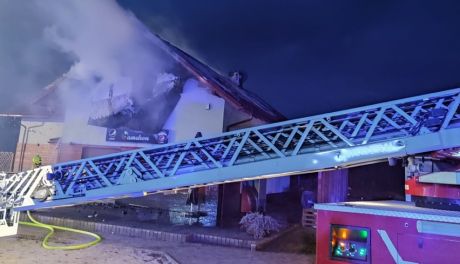 Pożar Pizzerii w gminie Chęciny, ucierpiał właściciel