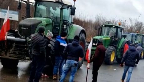 Świętokrzyscy rolnicy protestują przeciwko nielegalnemu  importowi zboża z Ukrainy