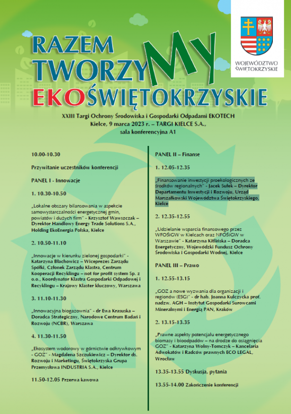 Konferencja na Targach Ekotech  