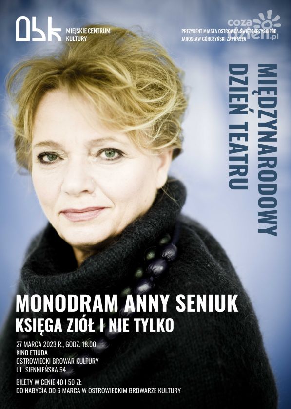 Anna Seniuk z autorskim monodramem w Ostrowcu 