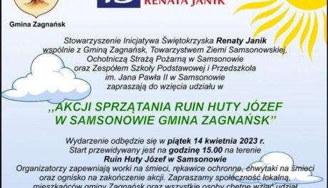 Akcja sprzątania ruin Huty Józef w Samsonowie