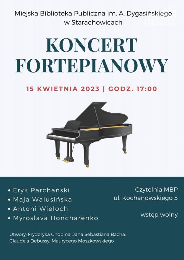 
Koncert fortepianowy w starachowickiej bibliotece 
