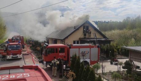 Pożar domu w Ćmińsku