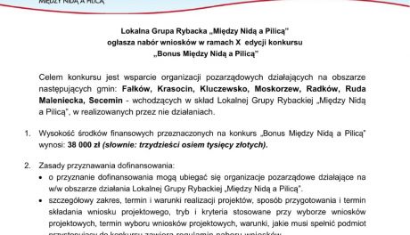 „Bonus Między Nidą a Pilicą” dla organizacji pozarządowych 7 gmin