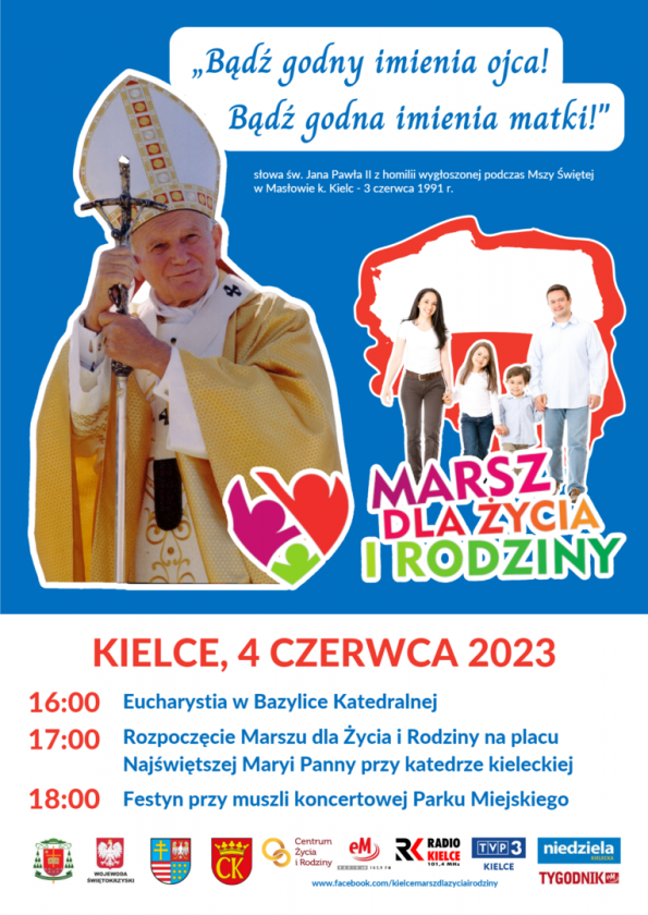 Ulicami Kielc przejdzie Marsz Życia i Rodziny
