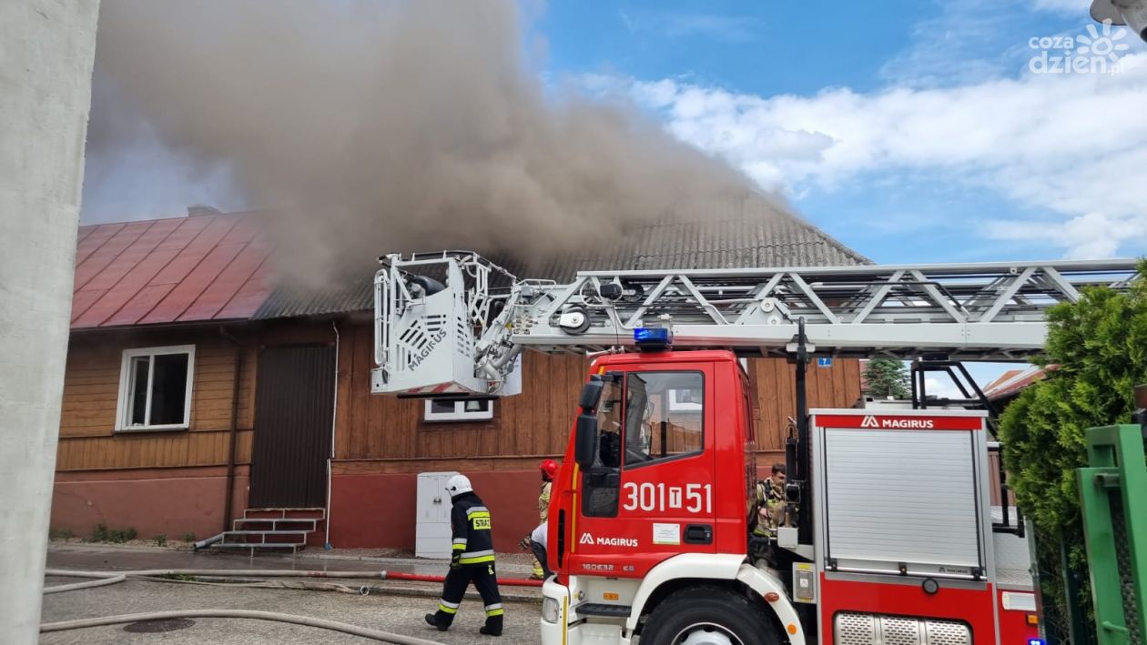 Pożar magazynu w Daleszycach