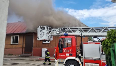 Pożar magazynu w Daleszycach