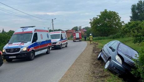 Kobieta z dzieckiem w rowie. Wypadek w Pliskowoli