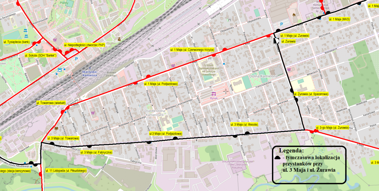 W Skarżysku zamkną przejazd przez skrzyżowanie ul. 1 Maja – Towarowa