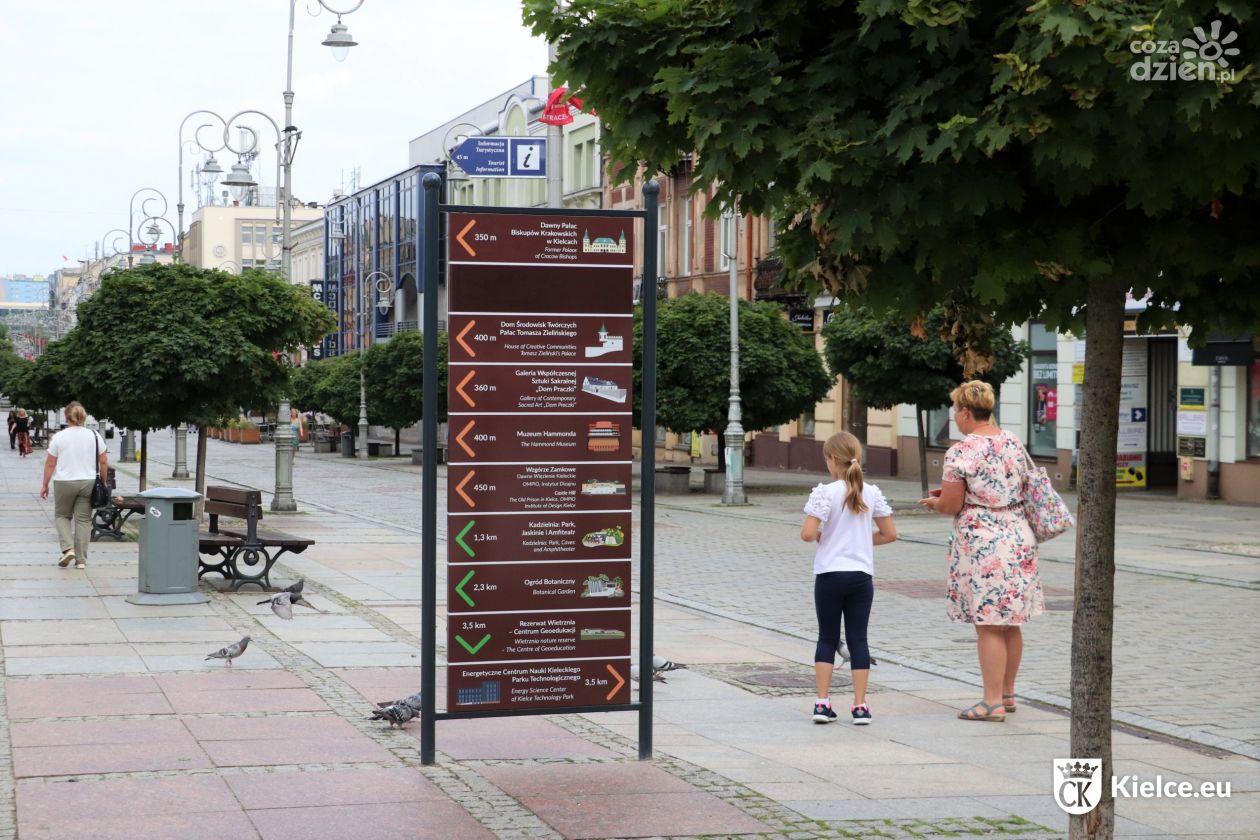 Nowe tablice informacyjne dla turystów stanęły w centrum Kielc