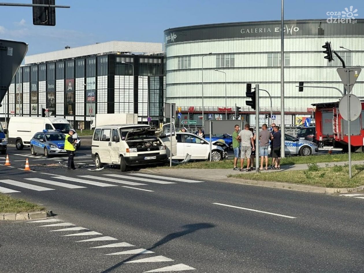 Wypadek na ulicy Świętokrzyskiej w Kielcach