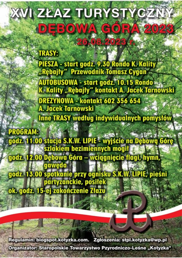 Złaz turystyczny Dębowa Góra 2023
