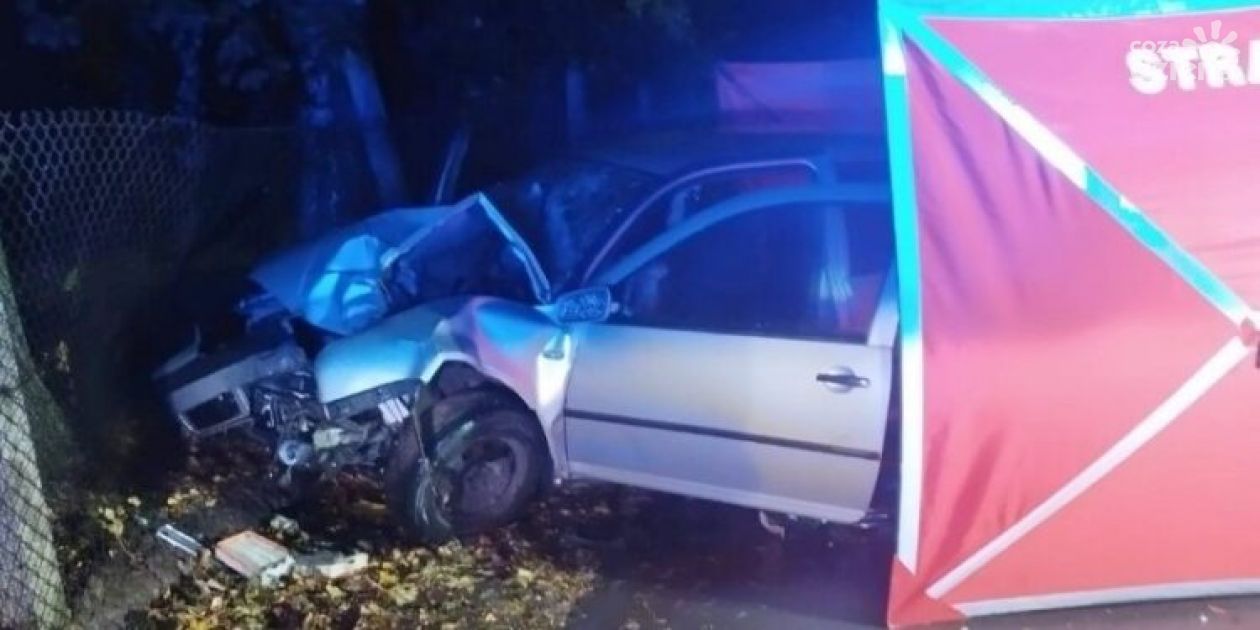 Tragedia na drodze w gminie Ożarów. Nie żyje młody kierowca