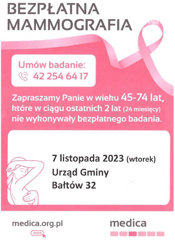 Bezpłatne badania dla mieszkańców gminy Bałtów