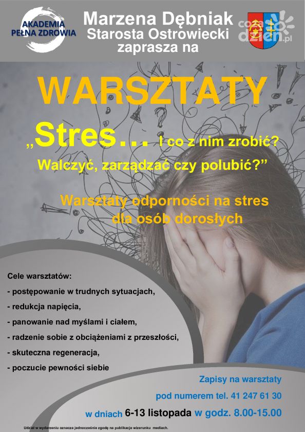 Warsztaty pomagające walczyć ze stresem  będą w Ostrowcu 