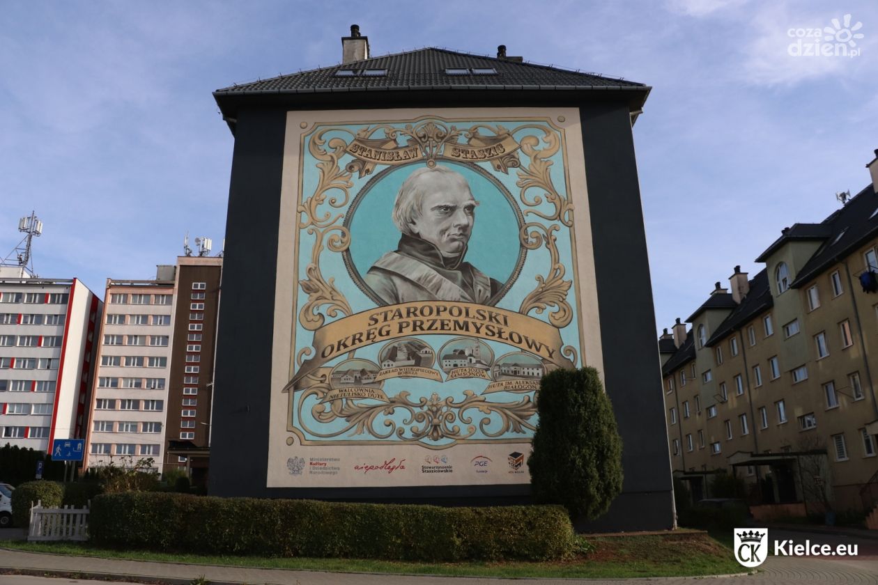 Stanisław Staszic na muralu 