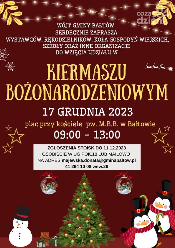 W Bałtowie odbędzie się świąteczny kiermasz