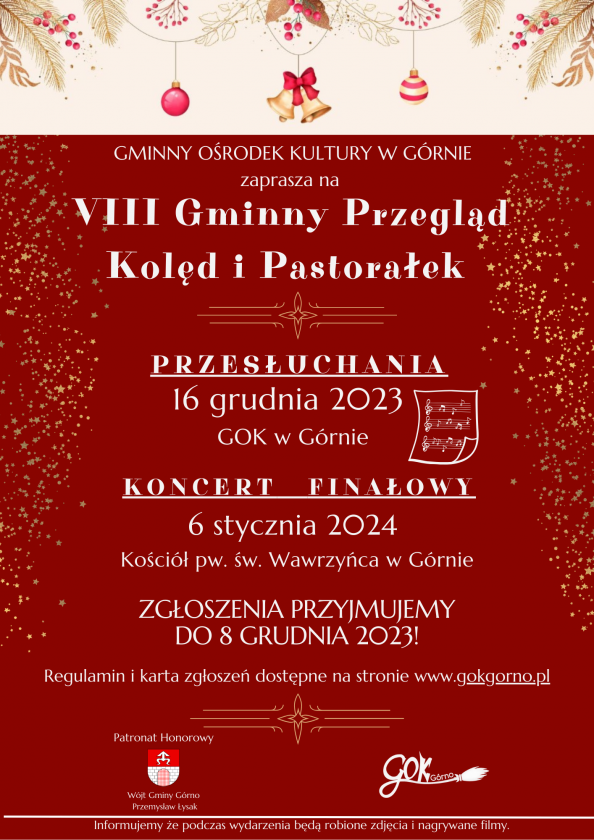 Rusza 8. edycja Gminnego Przeglądu Kolęd i Pastorałek w Górnie