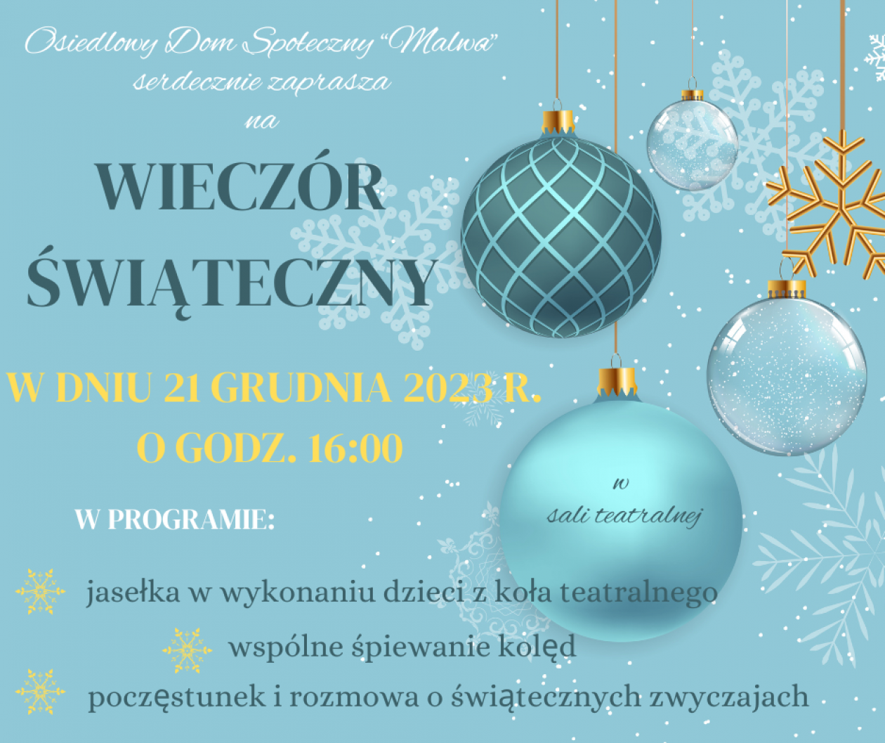 Świąteczny wieczór z jasełkami 