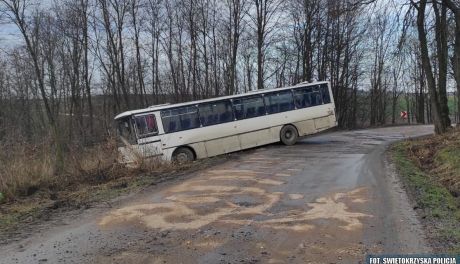 Jeden z promilami, drugi wjechał do rowu. Obaj kierowali autobusami szkolnymi 