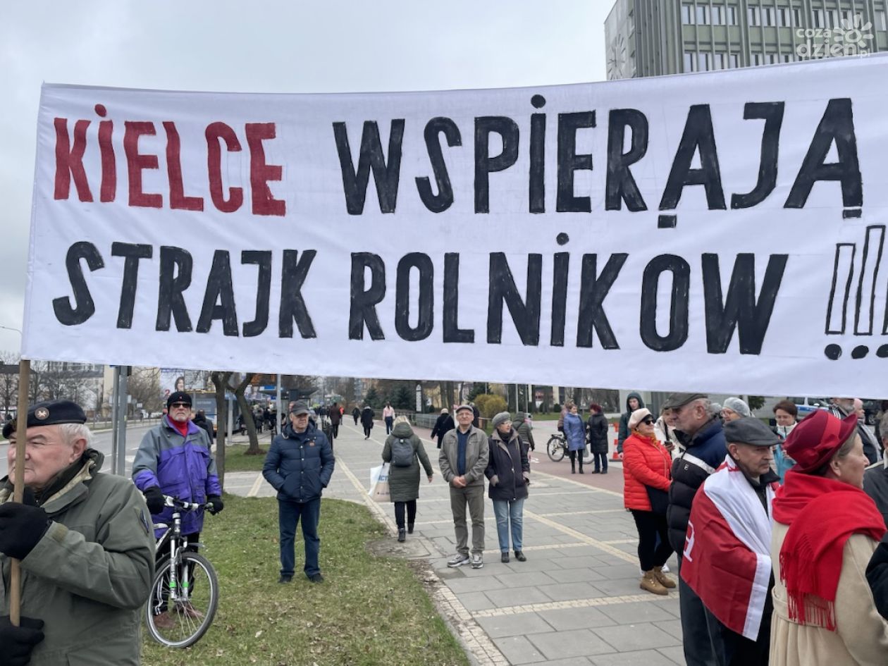 Zakończył się protest rolników w Kielcach. 