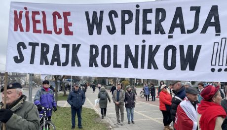 Zakończył się protest rolników w Kielcach. 