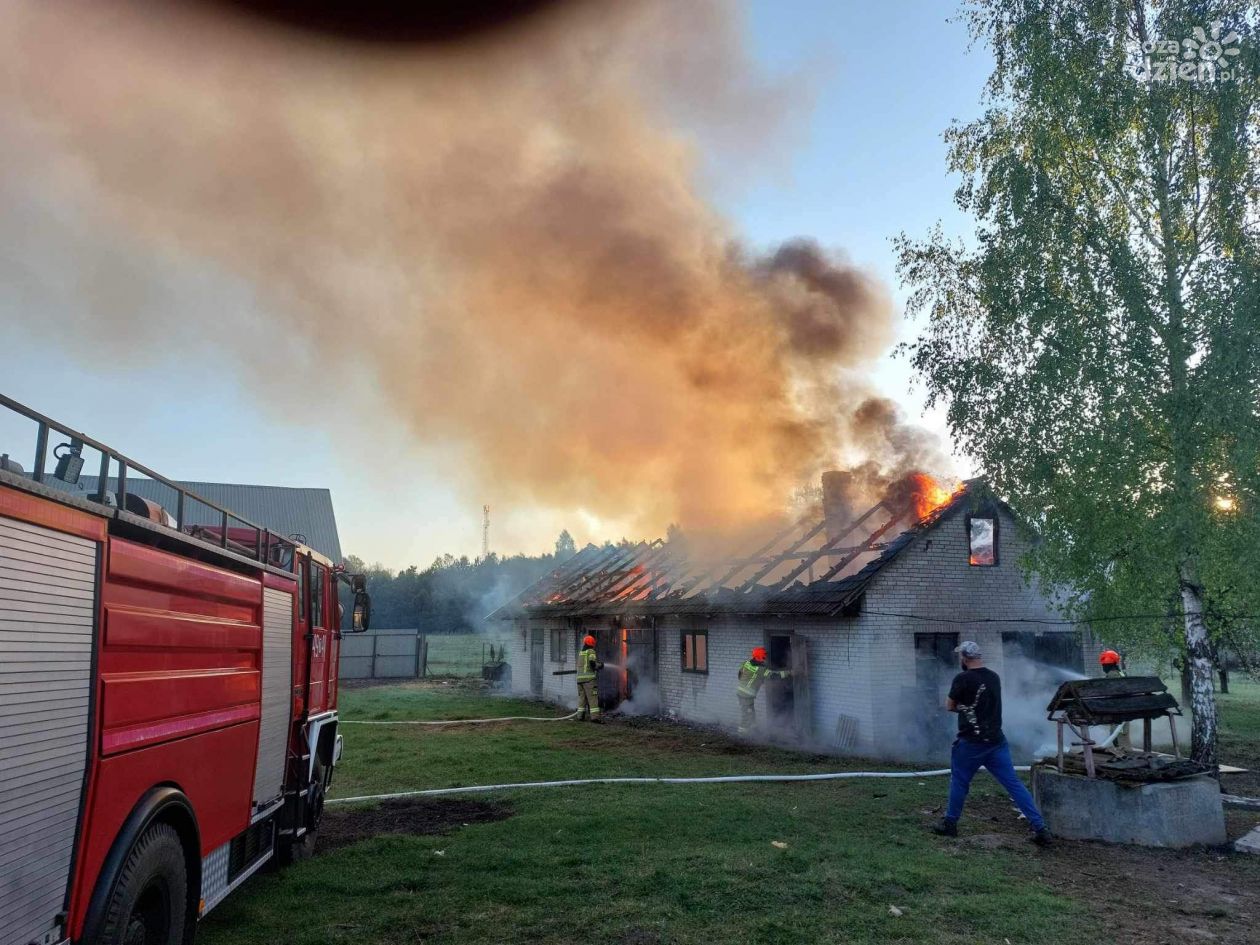 Spalił się budynek z plantacją konopii