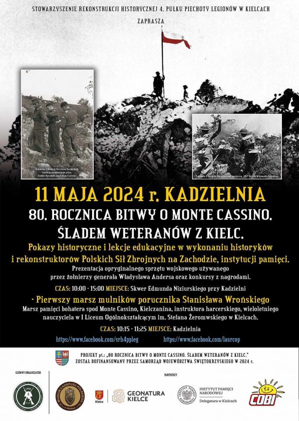W Kielcach upamiętnią 80. rocznicę bitwy o Monte Cassino