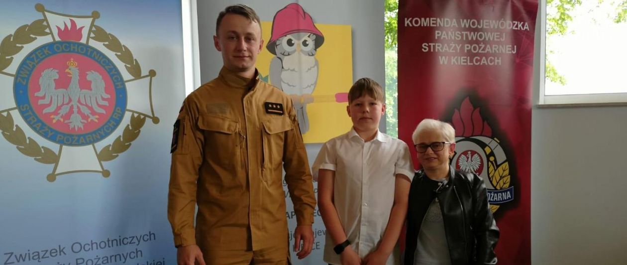 Kacper Śliwka najmłodszym finalistą  wojewódzkiego etapu  Ogólnopolskiego Turnieju Wiedzy Pożarniczej