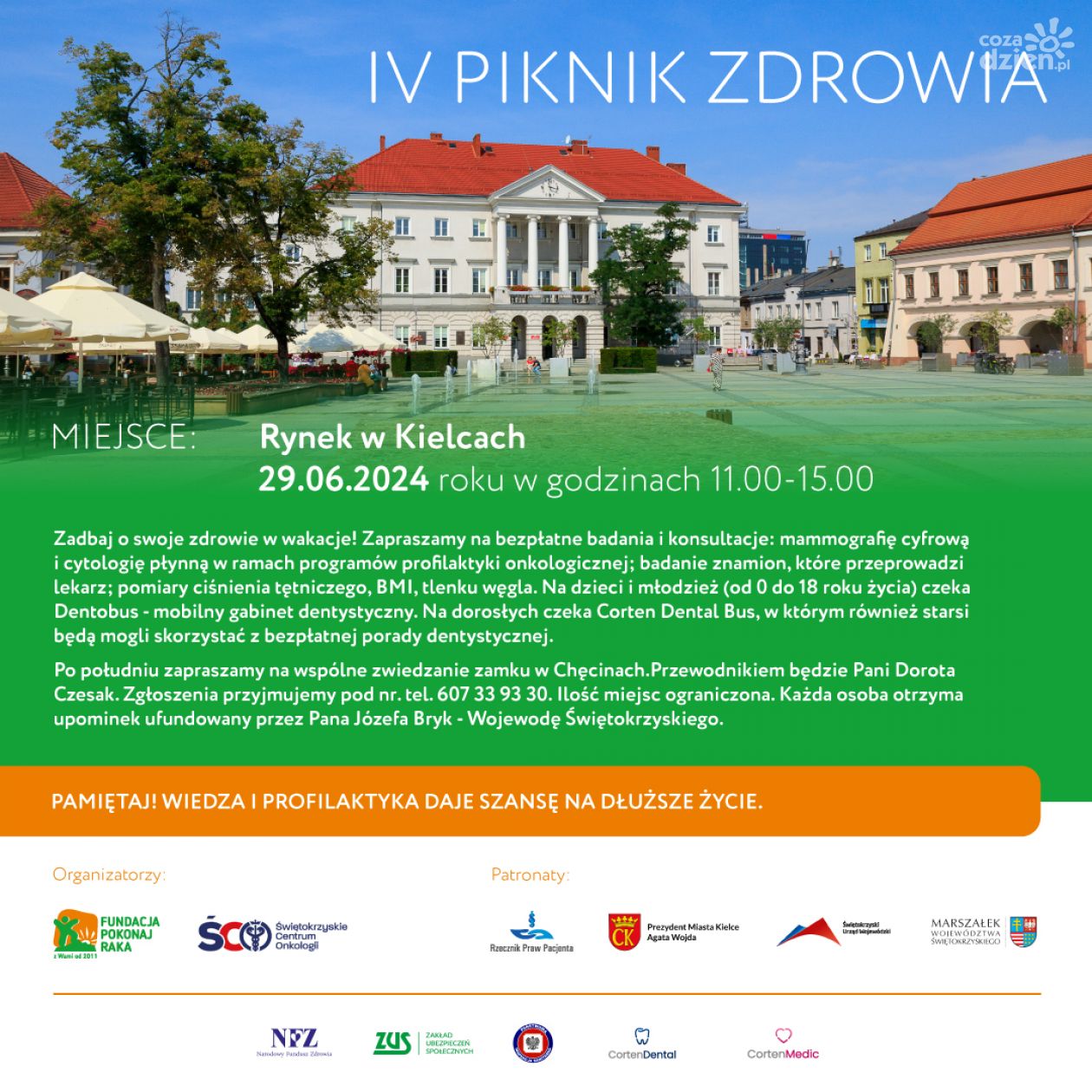 IV Piknik Zdrowia: 29 czerwca – Kielce, 30 czerwca - Tokarnia